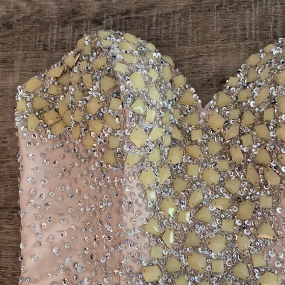 NWOT Terani Couture Beaded Corset Top, Small - Picture 2 of 5